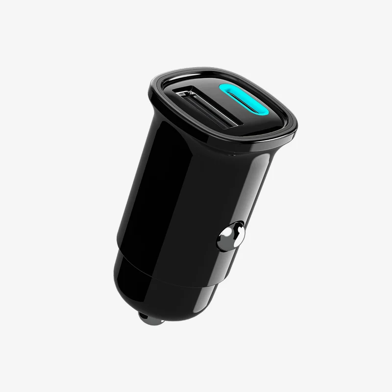 GRAB N GO Autolader USB + USB-C 30W Zwart