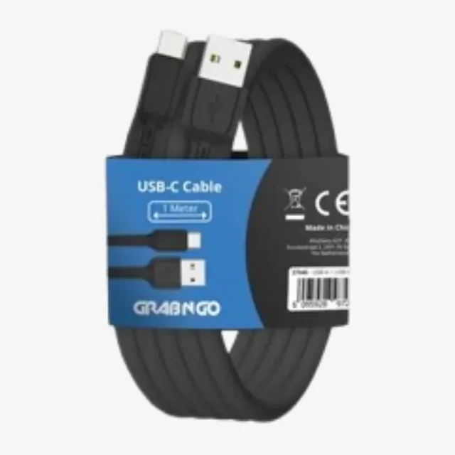 GRAB N GO USB naar USB-C kabel 1 m · zwart