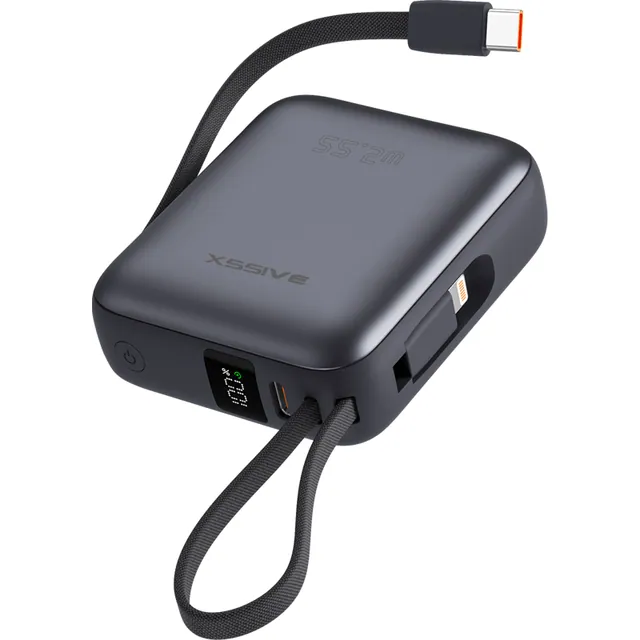 Xssive Mini powerbank met vaste kabel